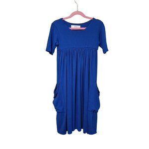 Remie Girl sz 8 cobalt blue day dress large pockets